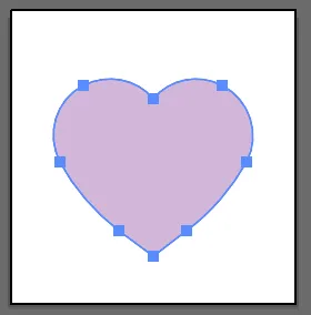 アウトラインがハートの形になったら完成