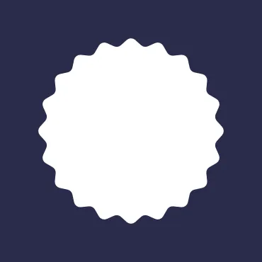 ⑤丸みのあるギザギザな星