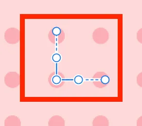 ベクター塗りつぶしツールを適用したときに現れるハンドル