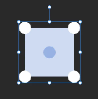 四隅の円を10px＝半分の大きさ分（半径分）外側にずらした状態