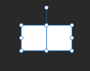 2つの正方形が隙間なくぴったり隣に並んだ状態